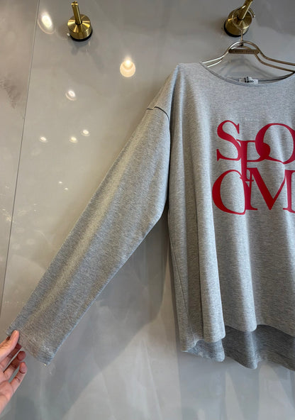 ［Spoom］SPOOM ロゴプリント ロングスリーブTシャツ