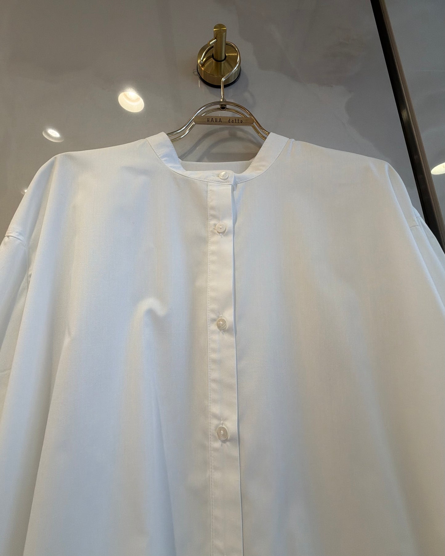 ［ATELIEP SIX］袖リブ付きロングブラウス