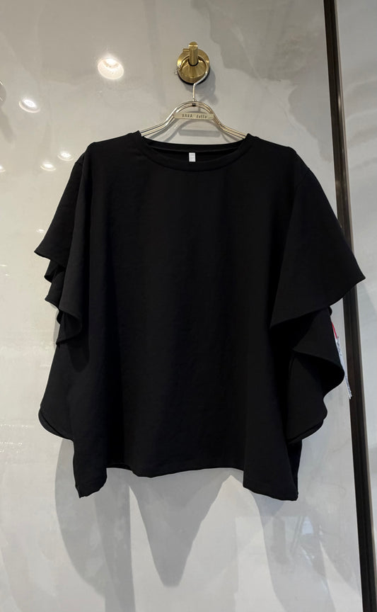 ［Dignite collier］ラッフルスリーブTシャツブラウス