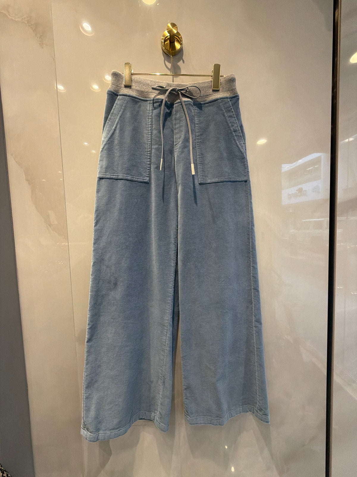 ［BLUE FRONCE］リブウエスト コーデュロイワイドパンツ