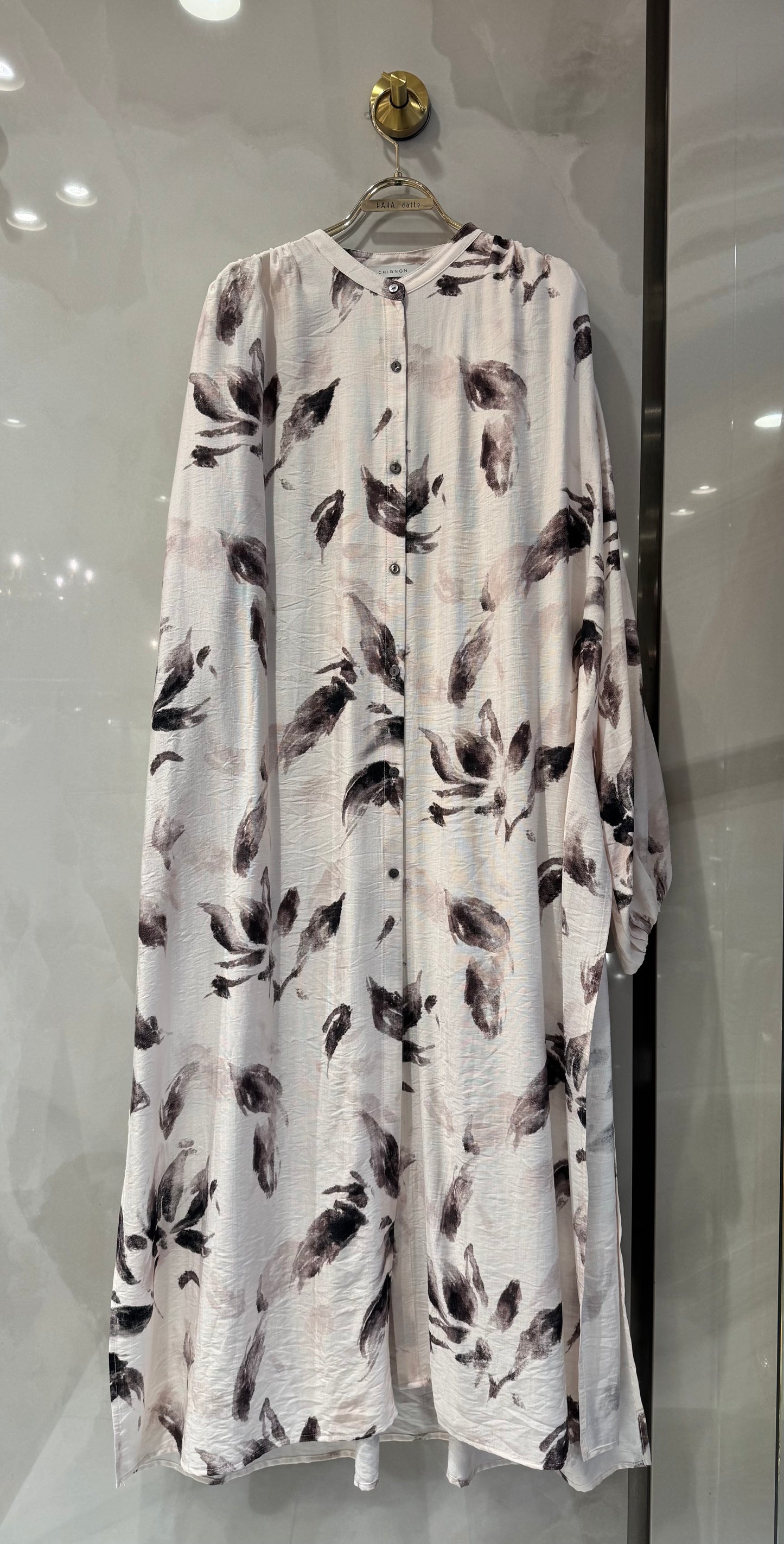 ボタニカル柄ロングワンピース