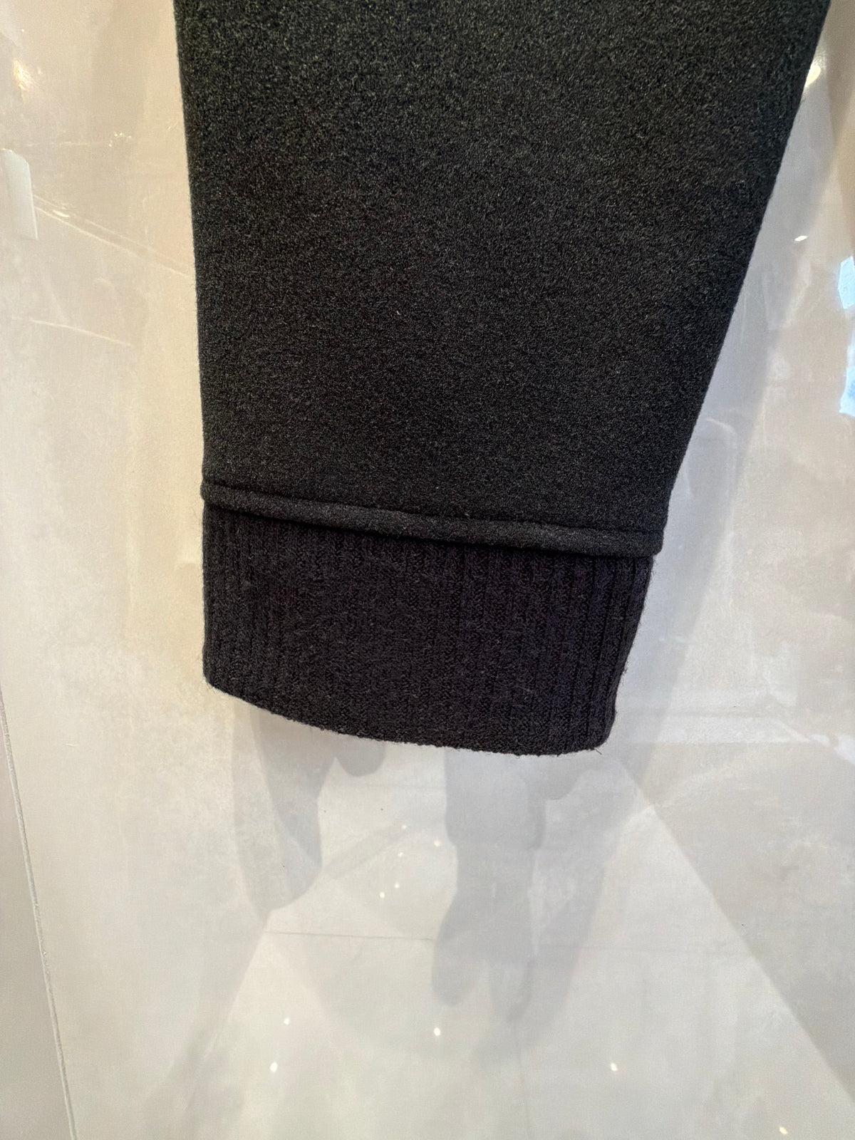 ［BLUE FRONCE］ビッグポケット リブ切り替えテーパードパンツ