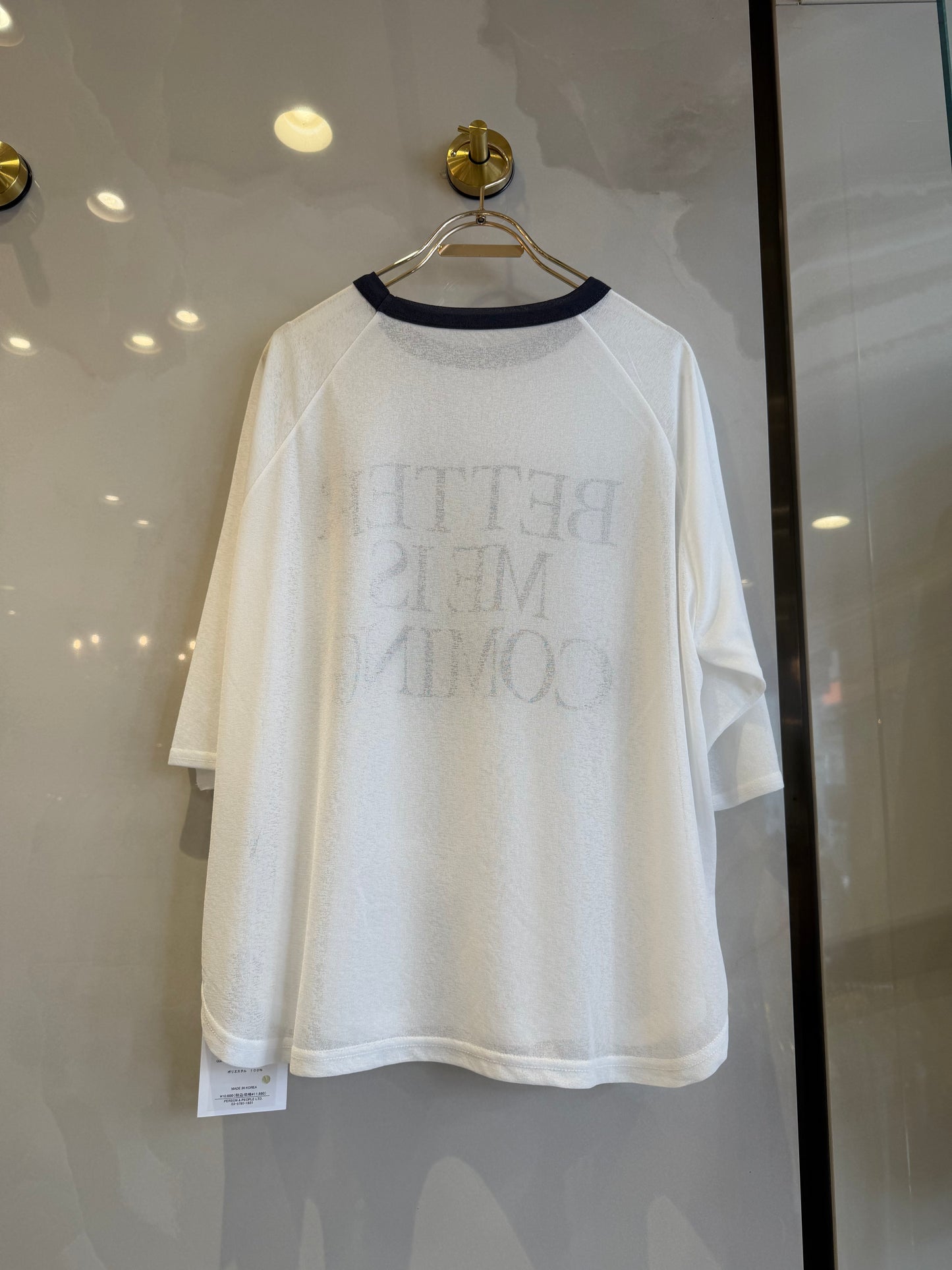 シースルーロゴTシャツ