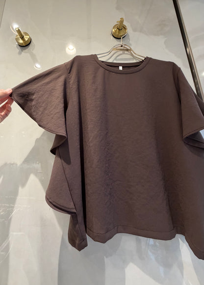 ［Dignite collier］ラッフルスリーブTシャツブラウス