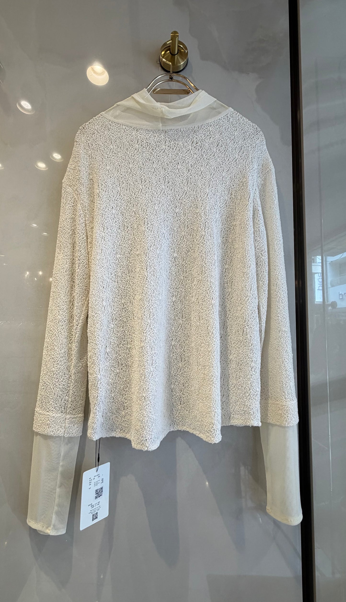 ［Lallia Mu］ラッセルレースニット