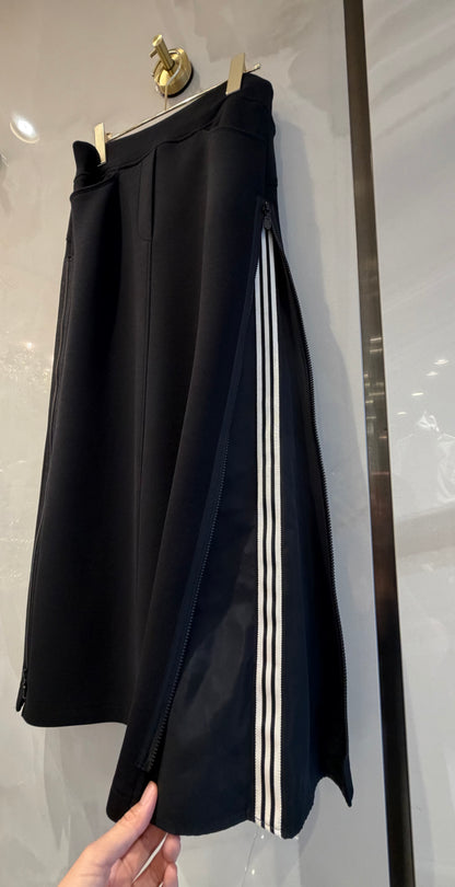 ［BLVE FRONCE］サイドジップライン スウェットロングスカート（ライン付き）