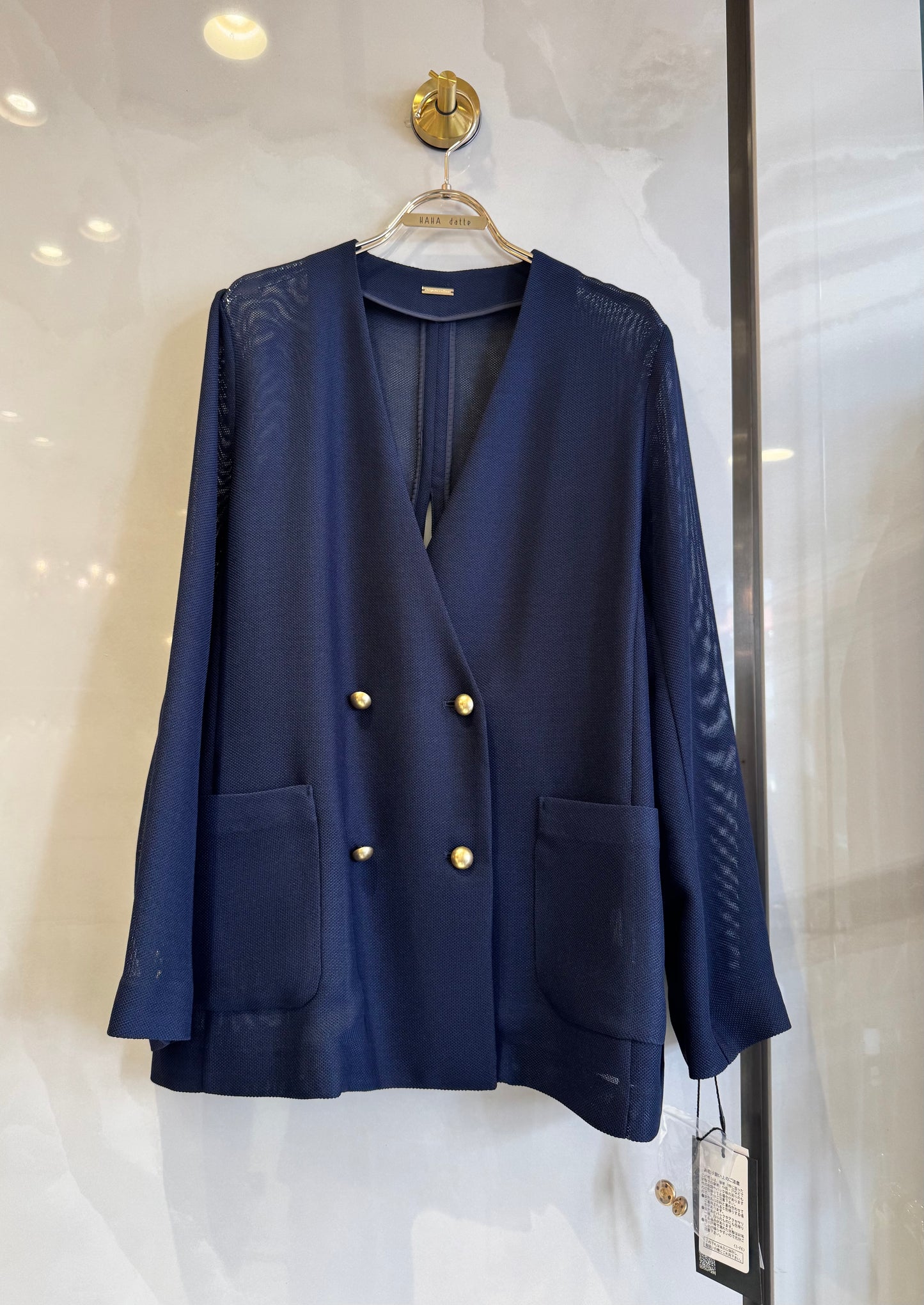 ［Dignite collier ］メッシュノーカラージャケット