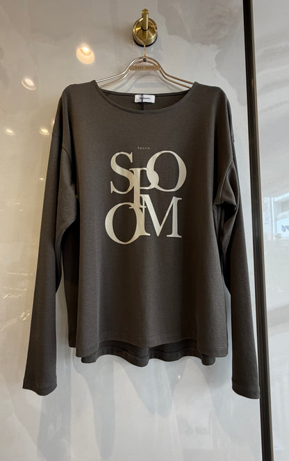 ［Spoom］SPOOM ロゴプリント ロングスリーブTシャツ