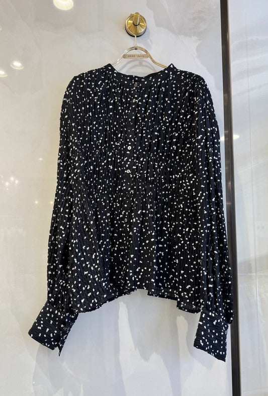 コットンシャーリングブラウス