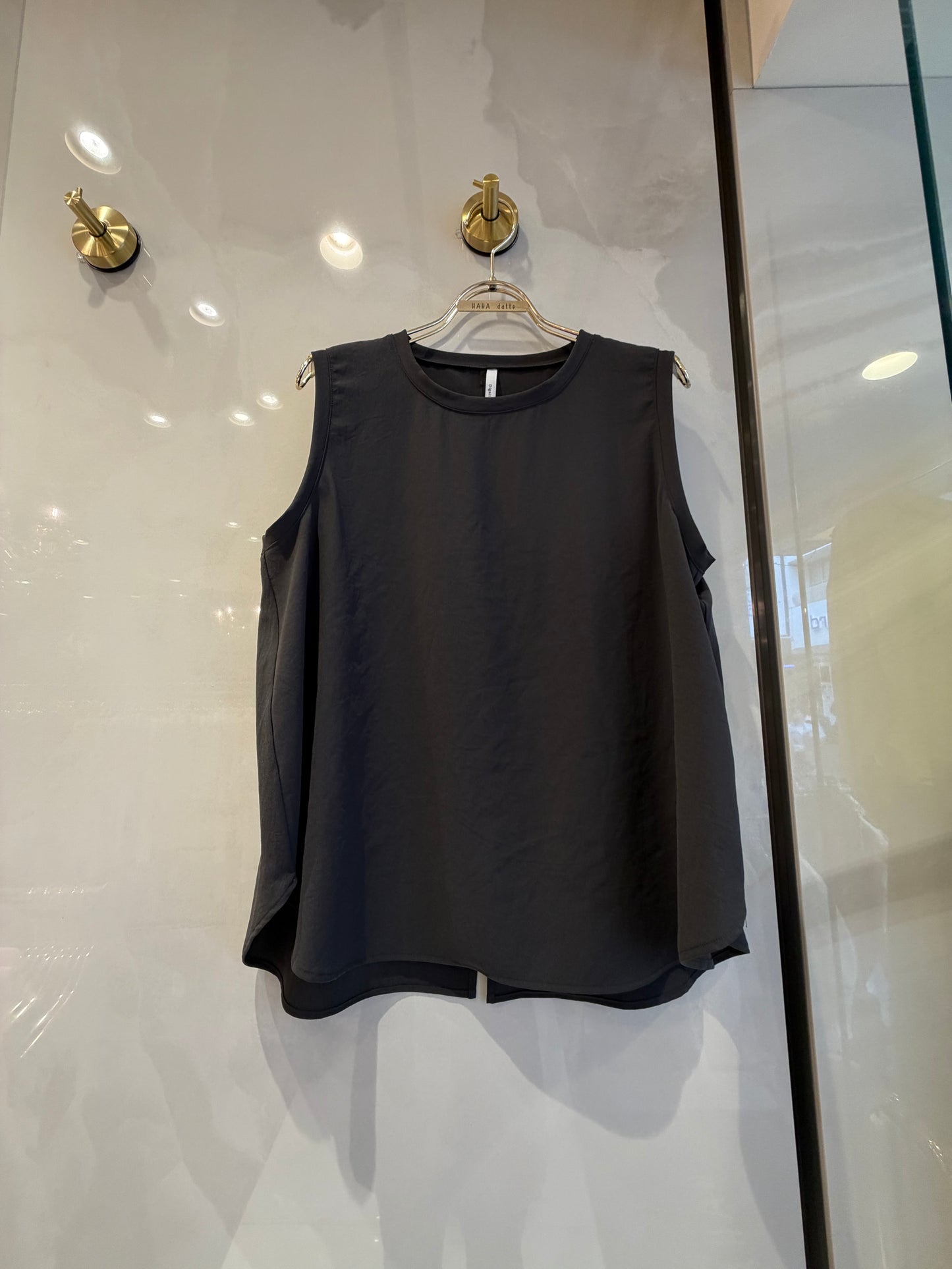 ［Dignite collier］ストレッチシフォンノースリーブ