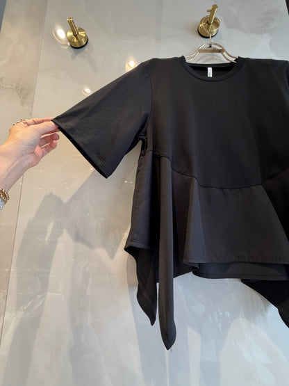 ［Dignite collier］裾切り替えTシャツ
