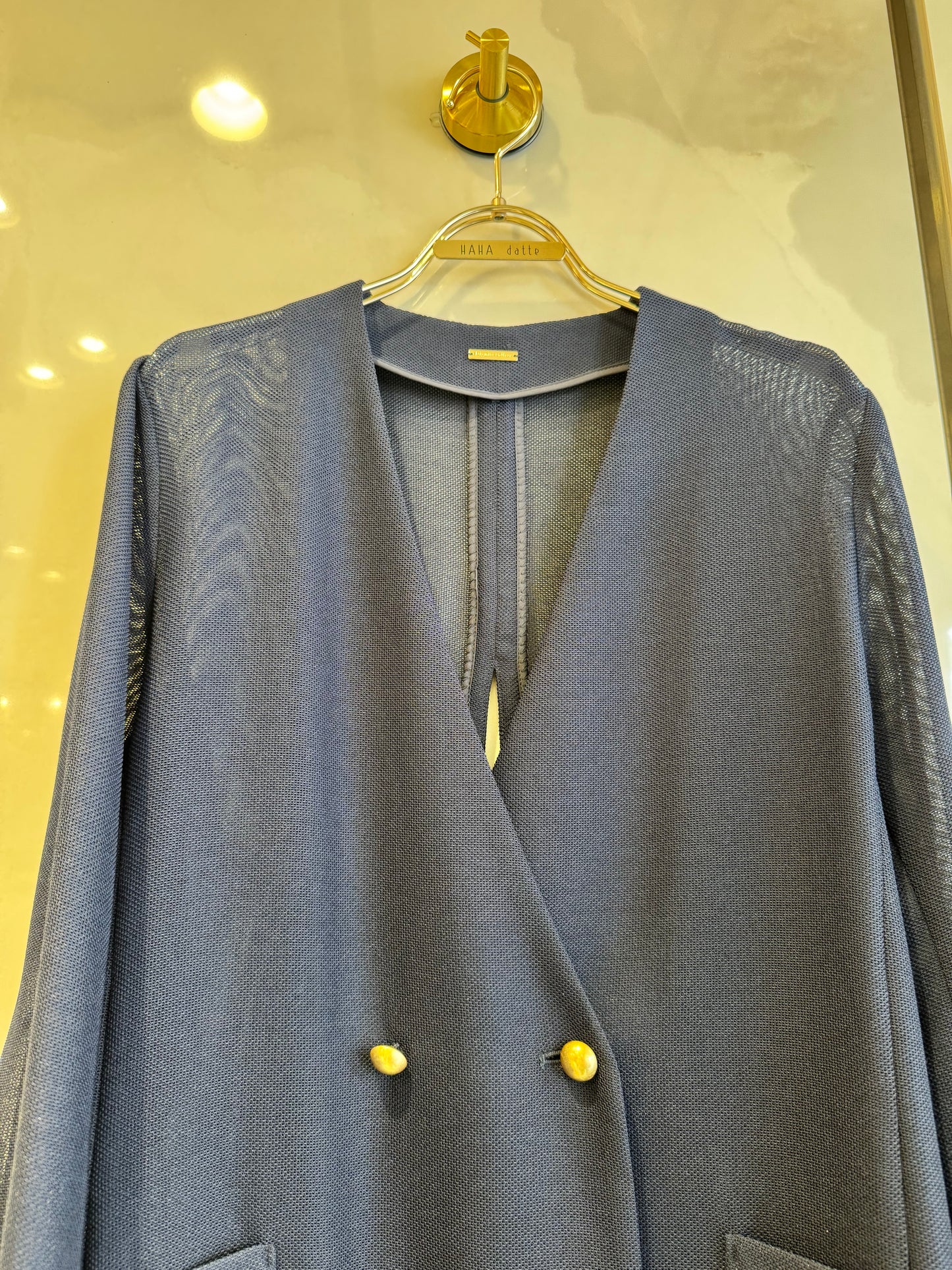 ［Dignite collier ］メッシュノーカラージャケット