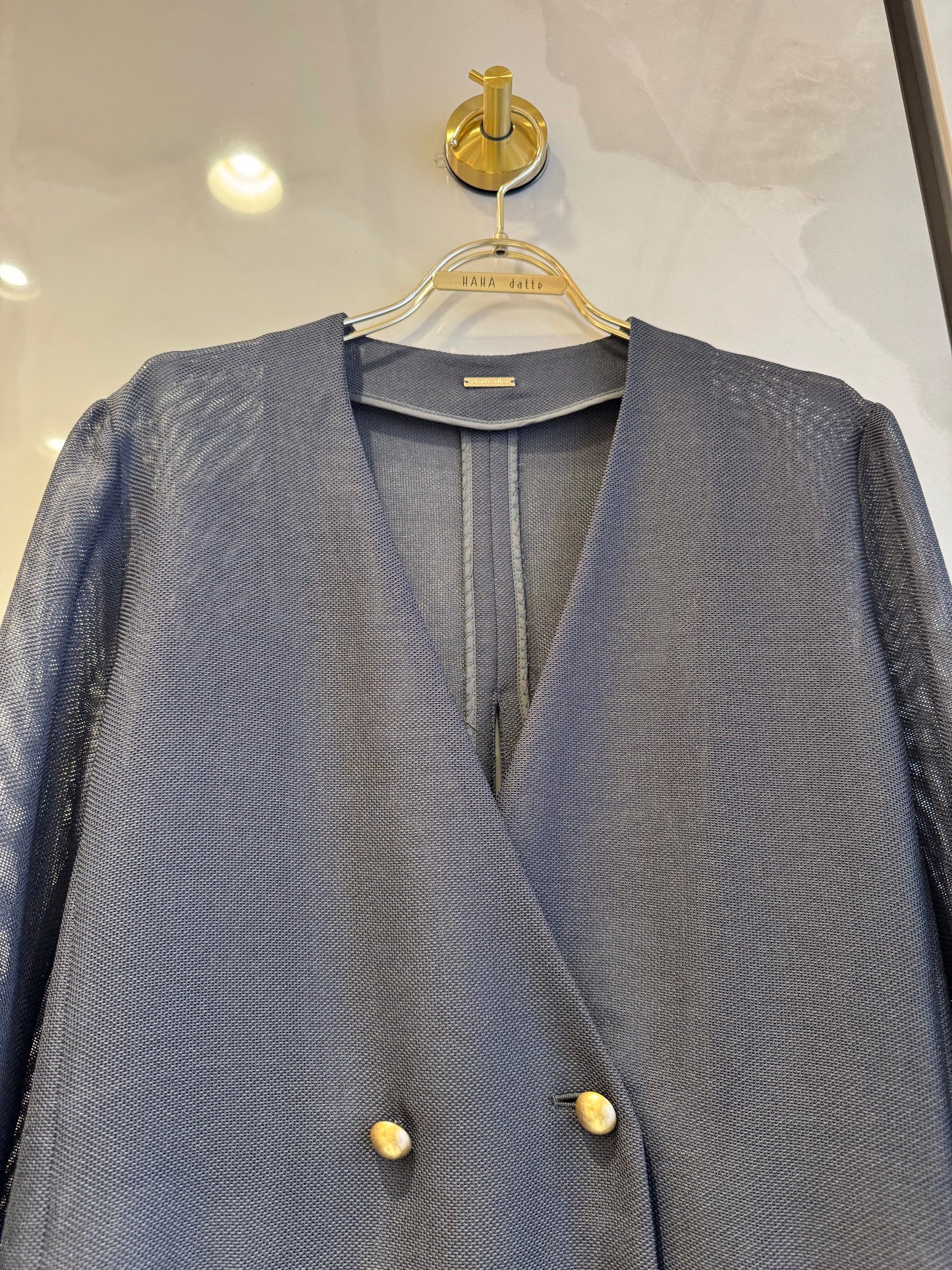 ［Dignite collier ］メッシュノーカラージャケット