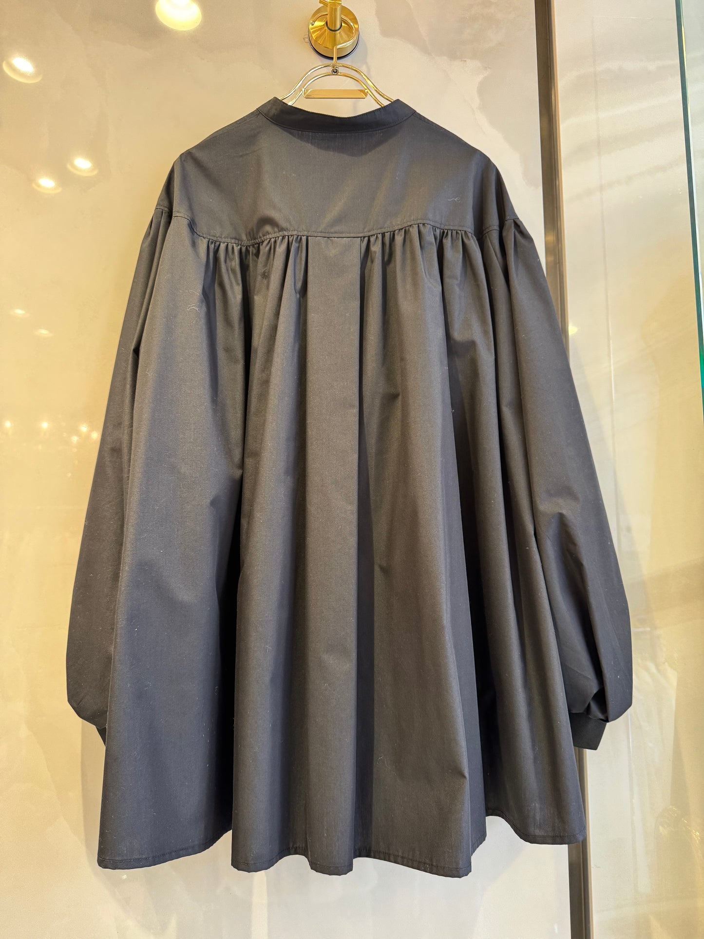 リブ付きワイドシルエットシャツ