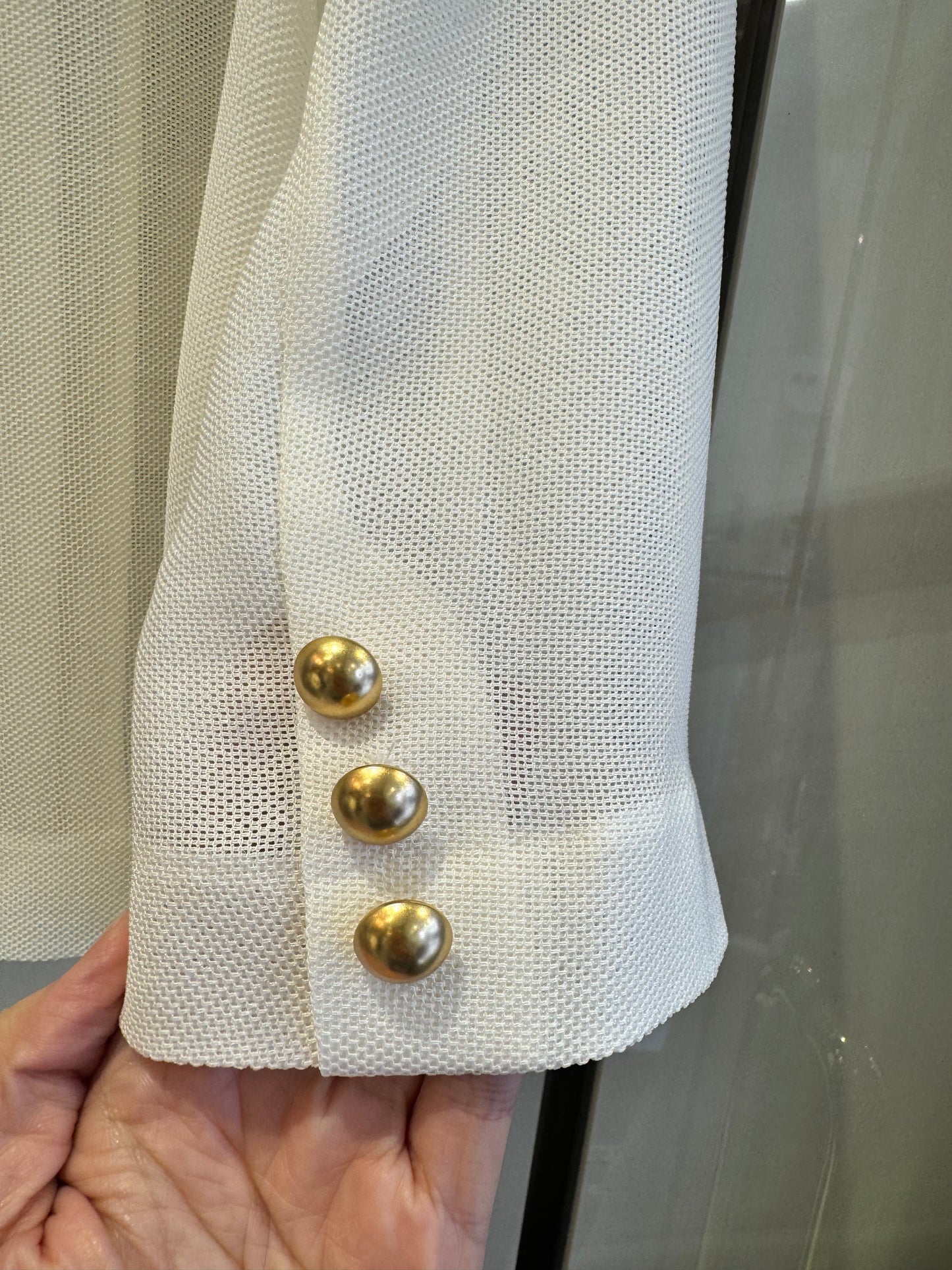 ［Dignite collier ］メッシュノーカラージャケット