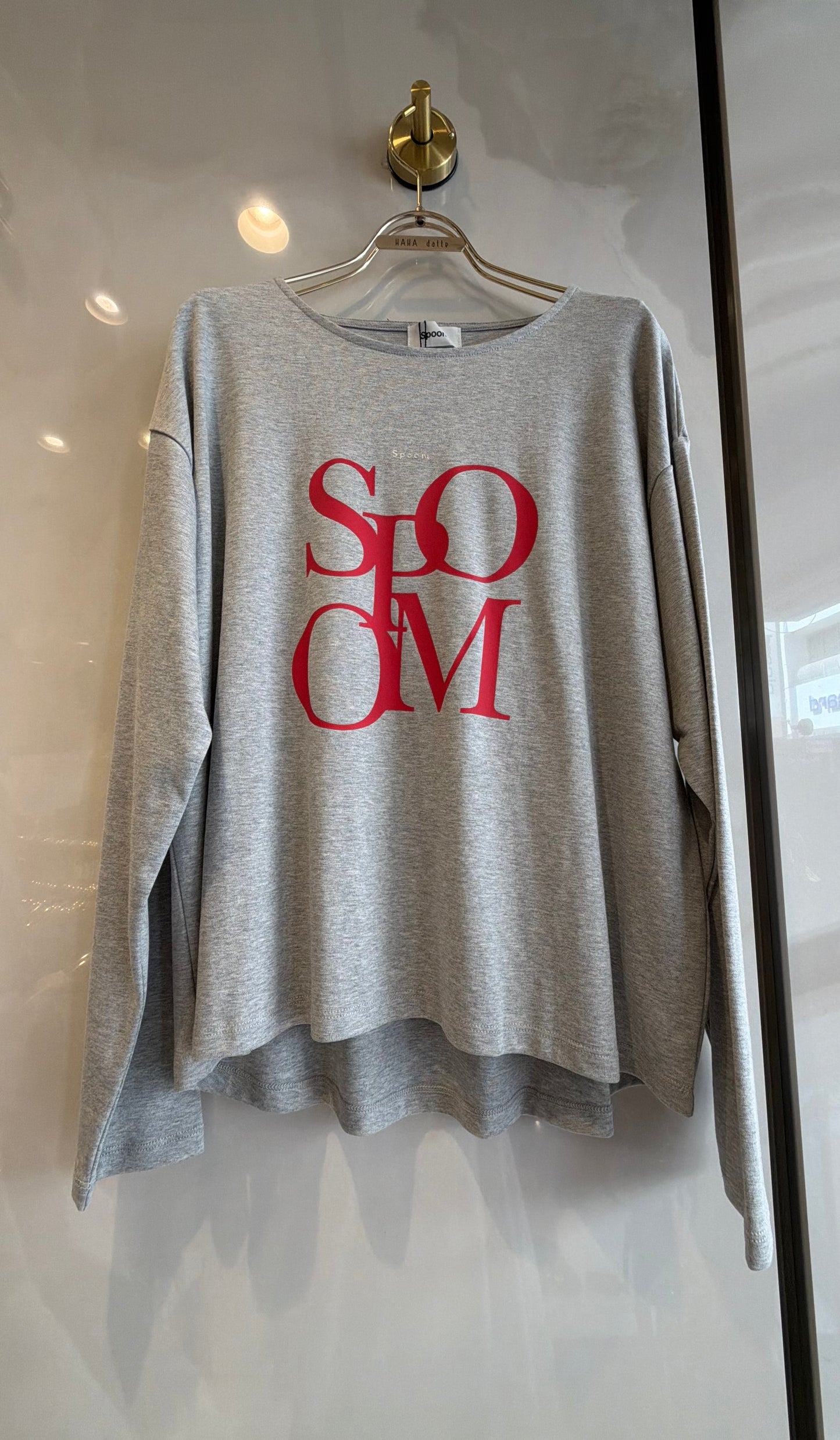 ［Spoom］SPOOM ロゴプリント ロングスリーブTシャツ