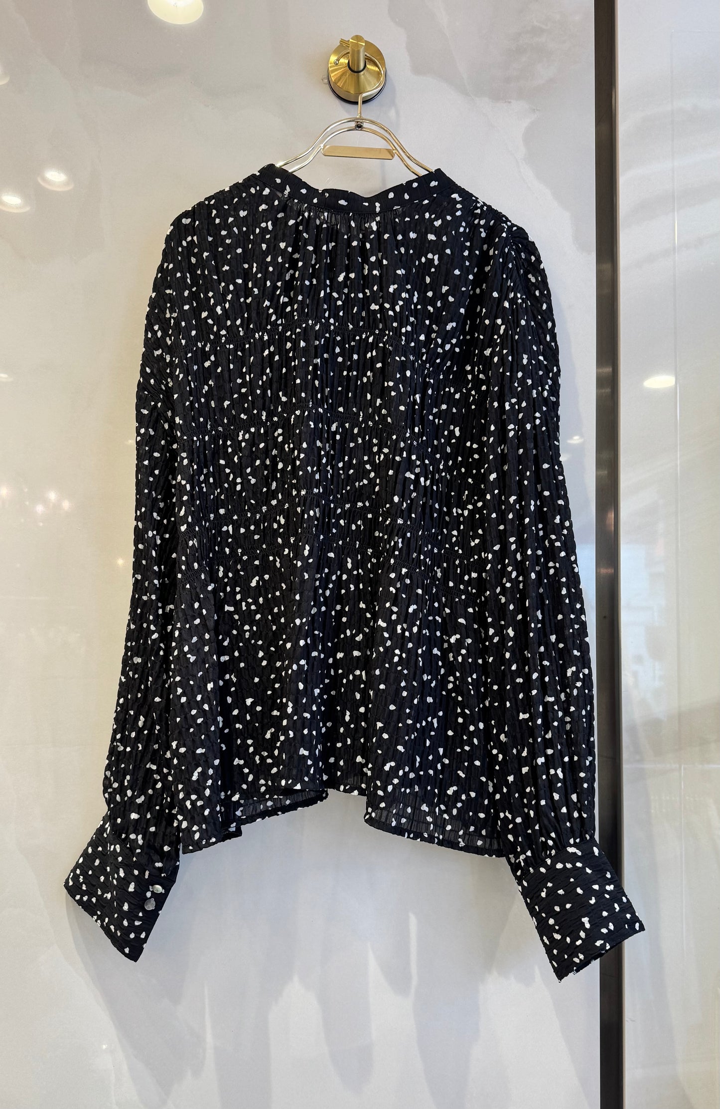 コットンシャーリングブラウス