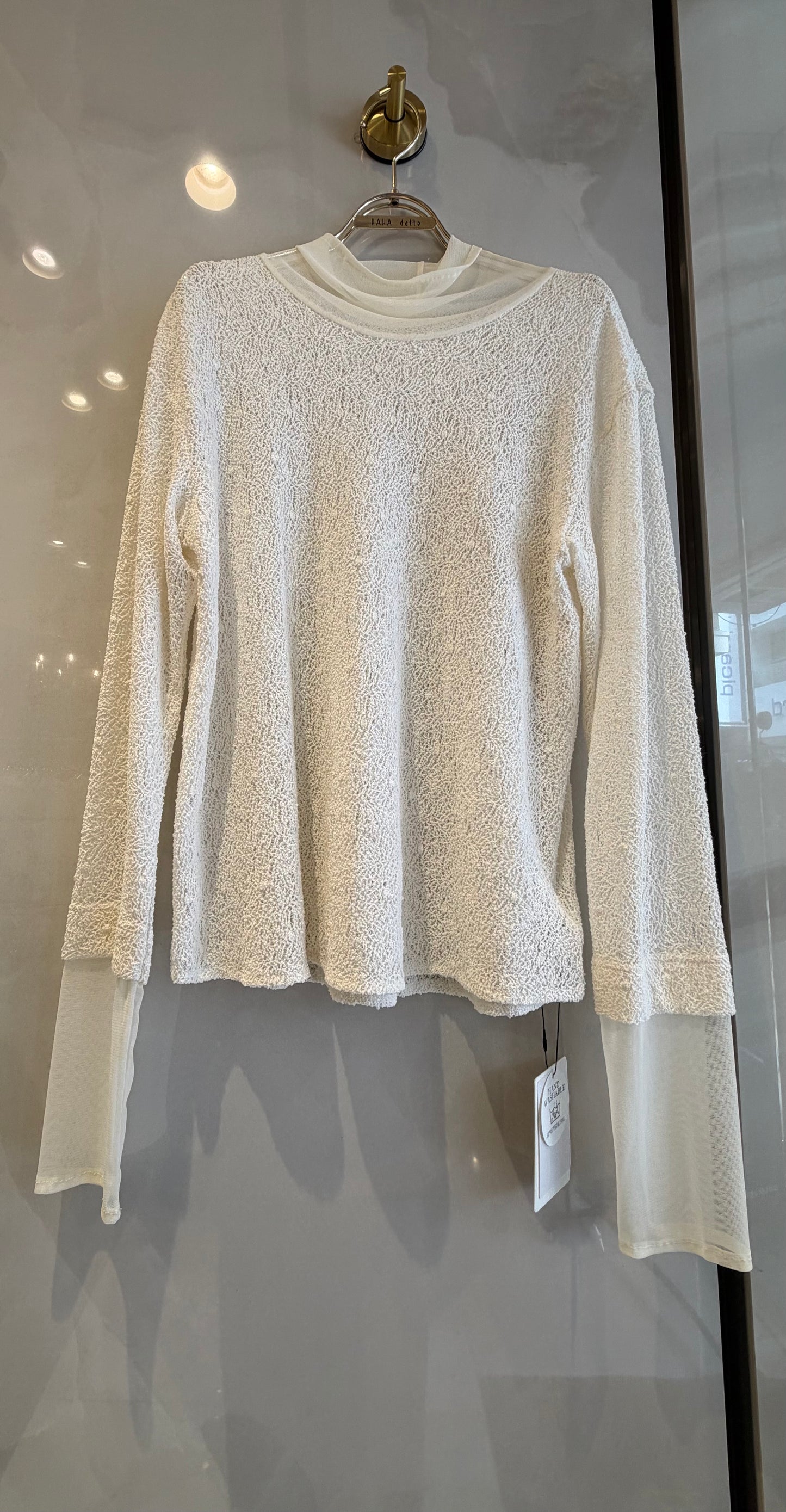 ［Lallia Mu］ラッセルレースニット