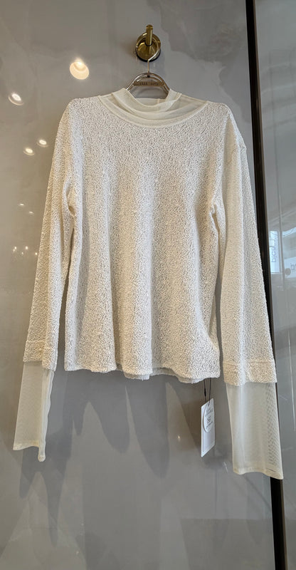 ［Lallia Mu］ラッセルレースニット