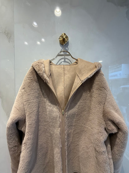 フェイクムートン×ボア リバーシブルフードジャケット