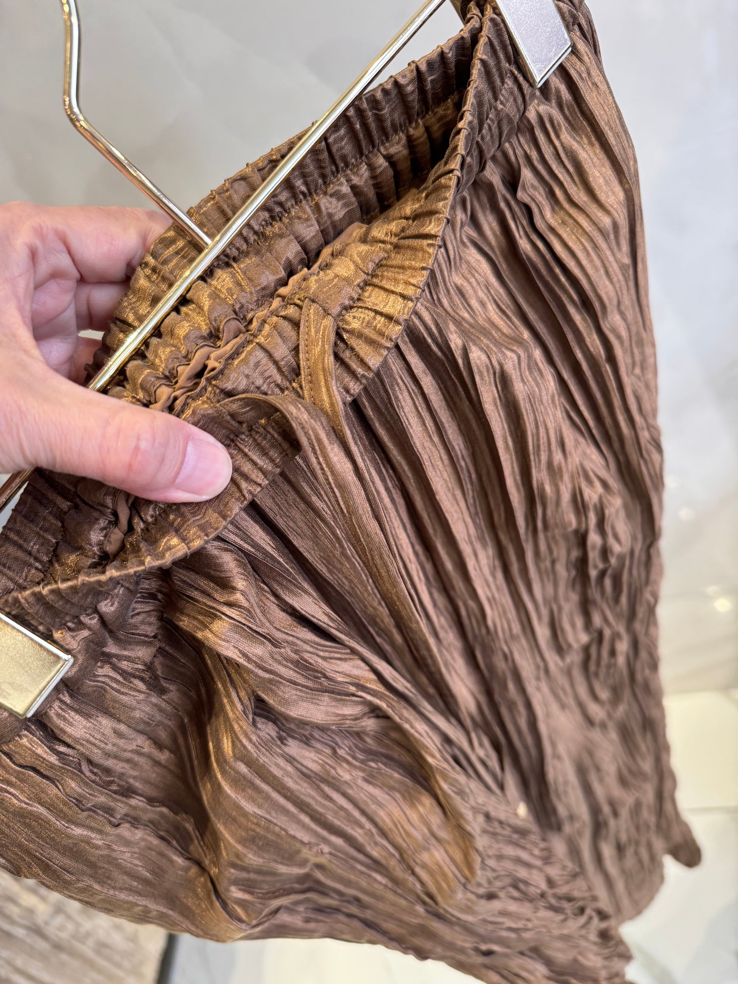 シワ加工ワイドパンツ