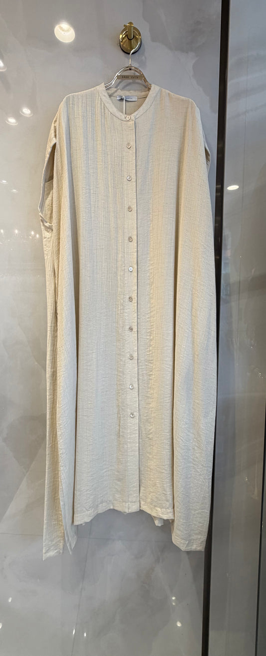 リネンタッチロングシャツワンピース