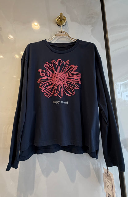 ［BLVE FRONCE］フラワー刺繍 ロングスリーブTシャツ