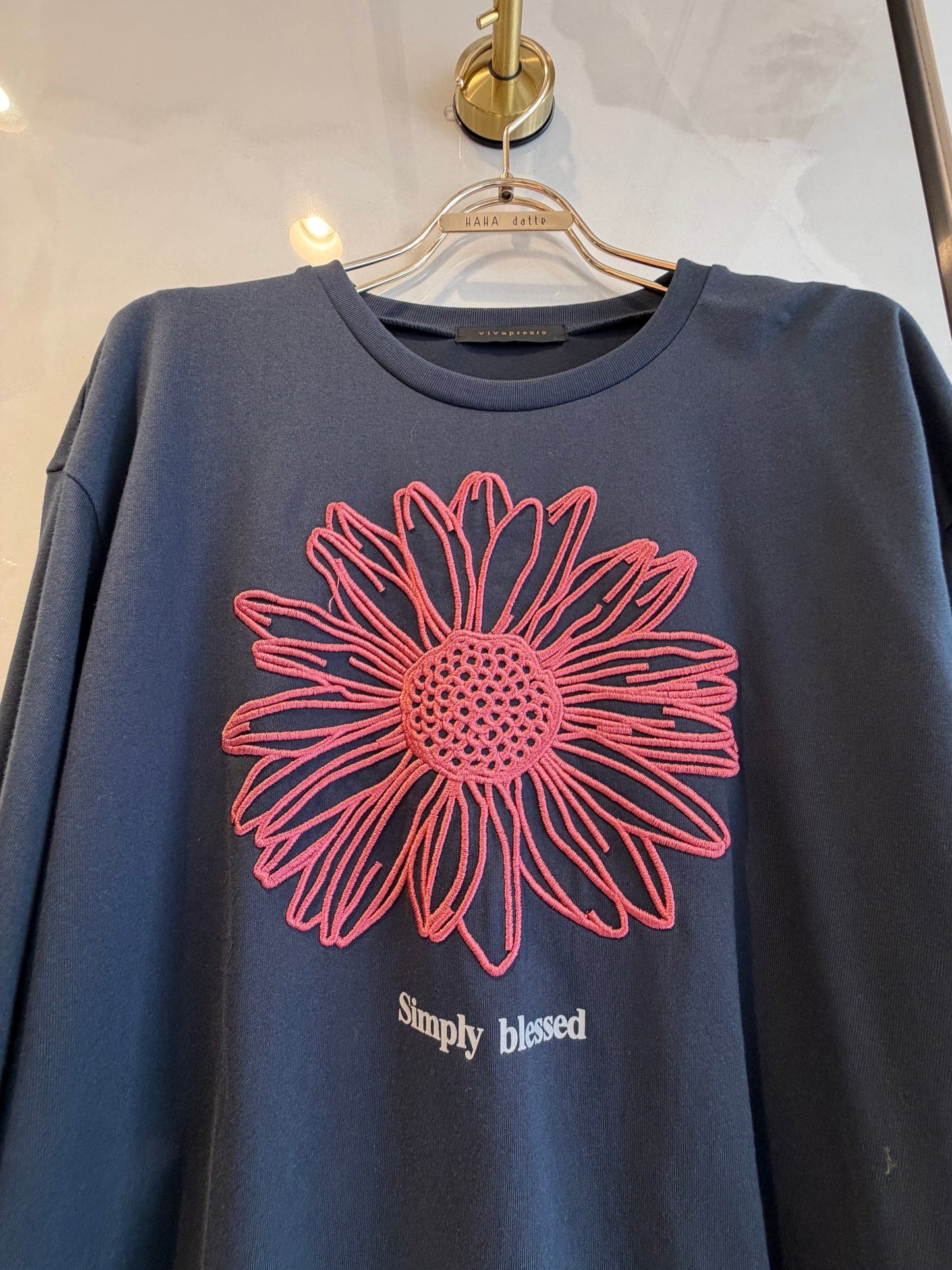 ［BLVE FRONCE］フラワー刺繍 ロングスリーブTシャツ