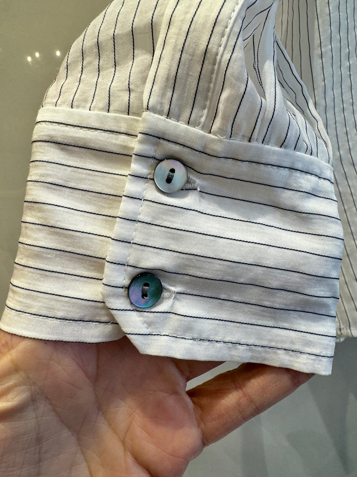 ストライプロングシャツ