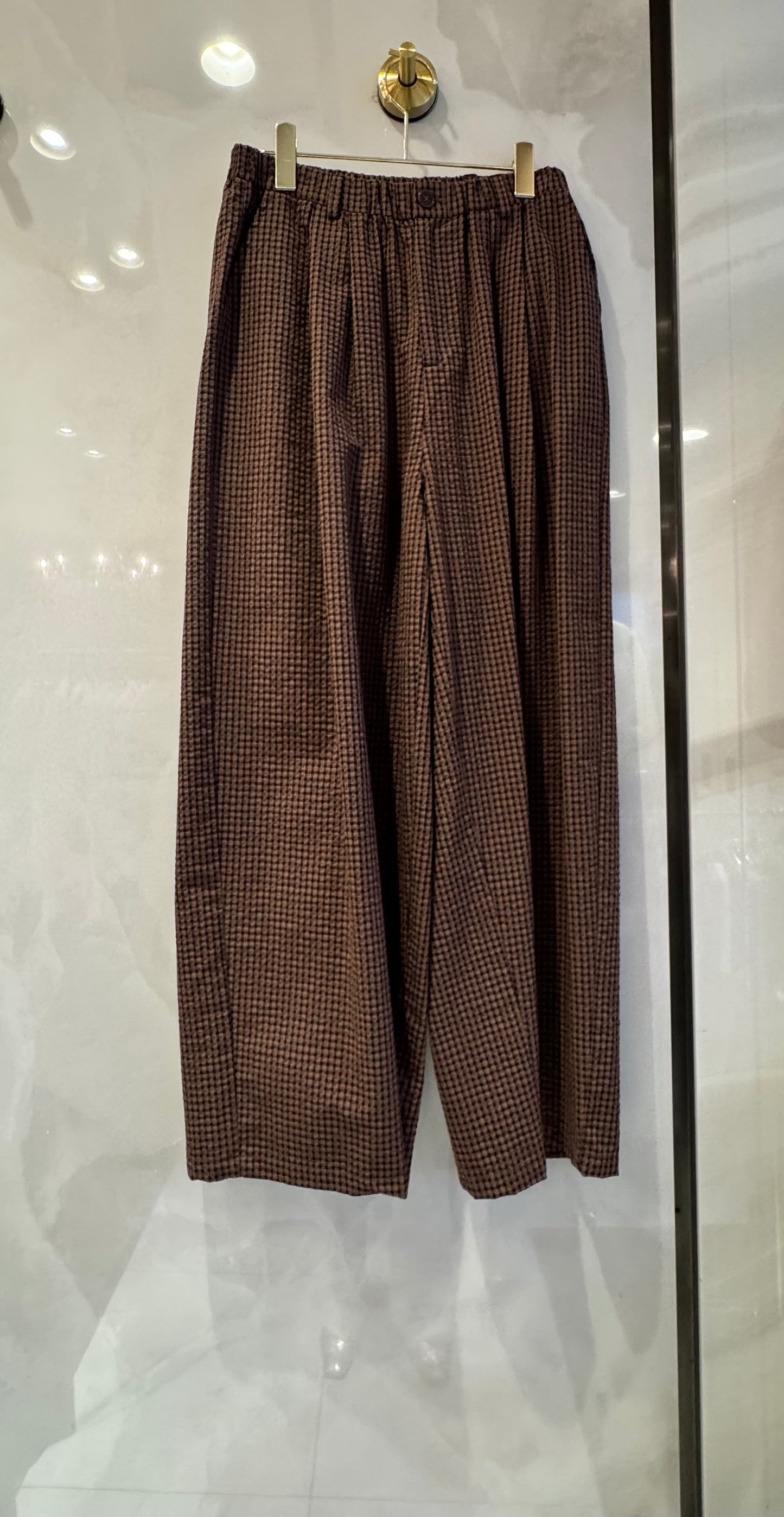 ［Dignite Collier ］ギンガムチェック柄パンツ［セットアップ可能］