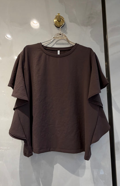 ［Dignite collier］ラッフルスリーブTシャツブラウス