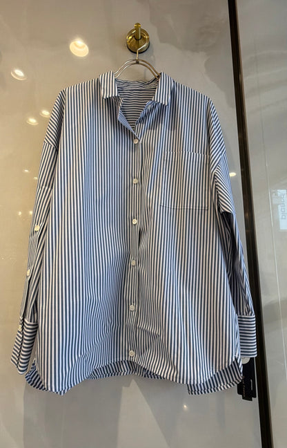 ［BLVE FRONCE］バックデザイン ストライプシャツ
