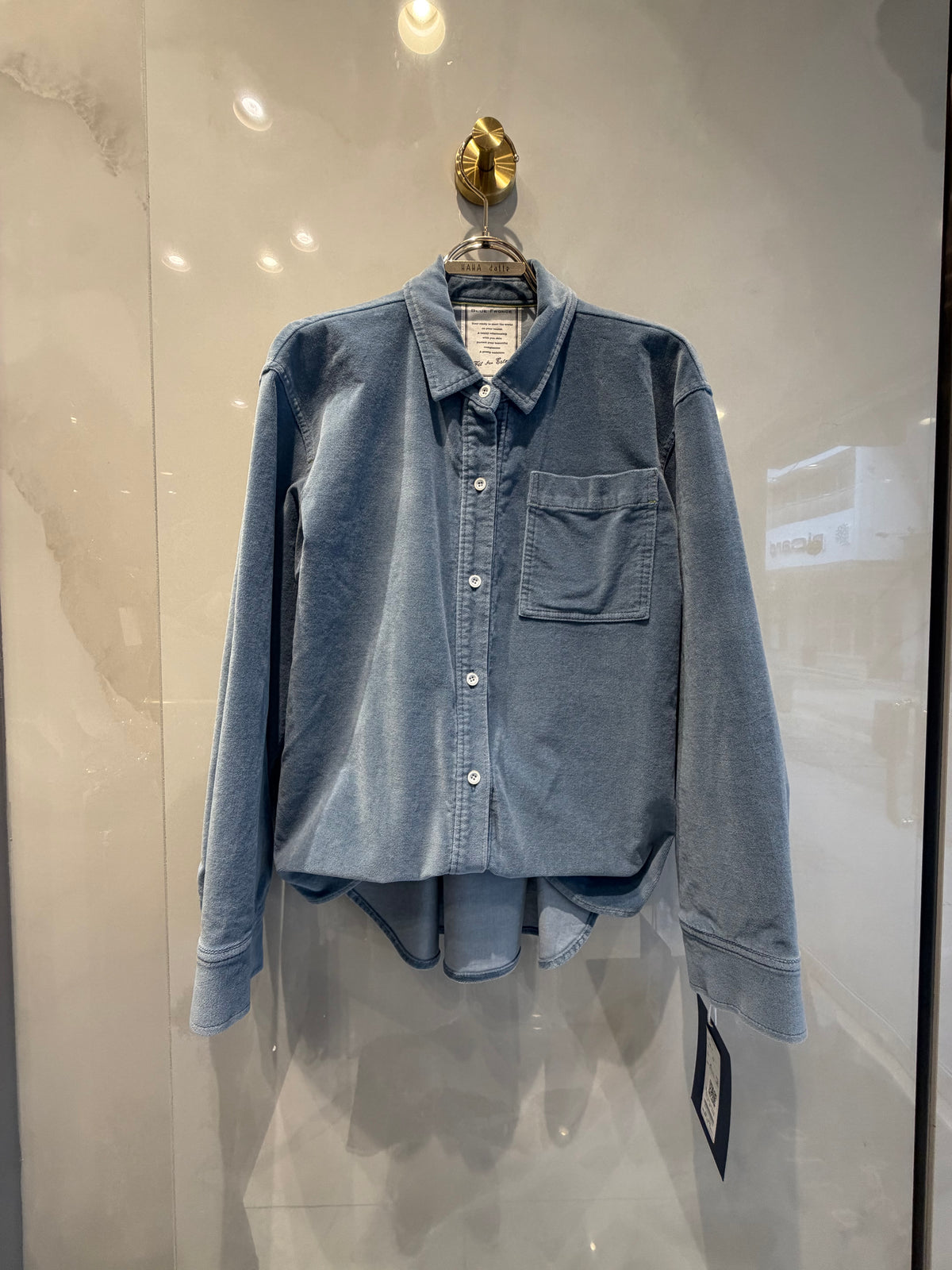 ［BLUE FRONCE］裾アレンジ コーデュロイシャツ