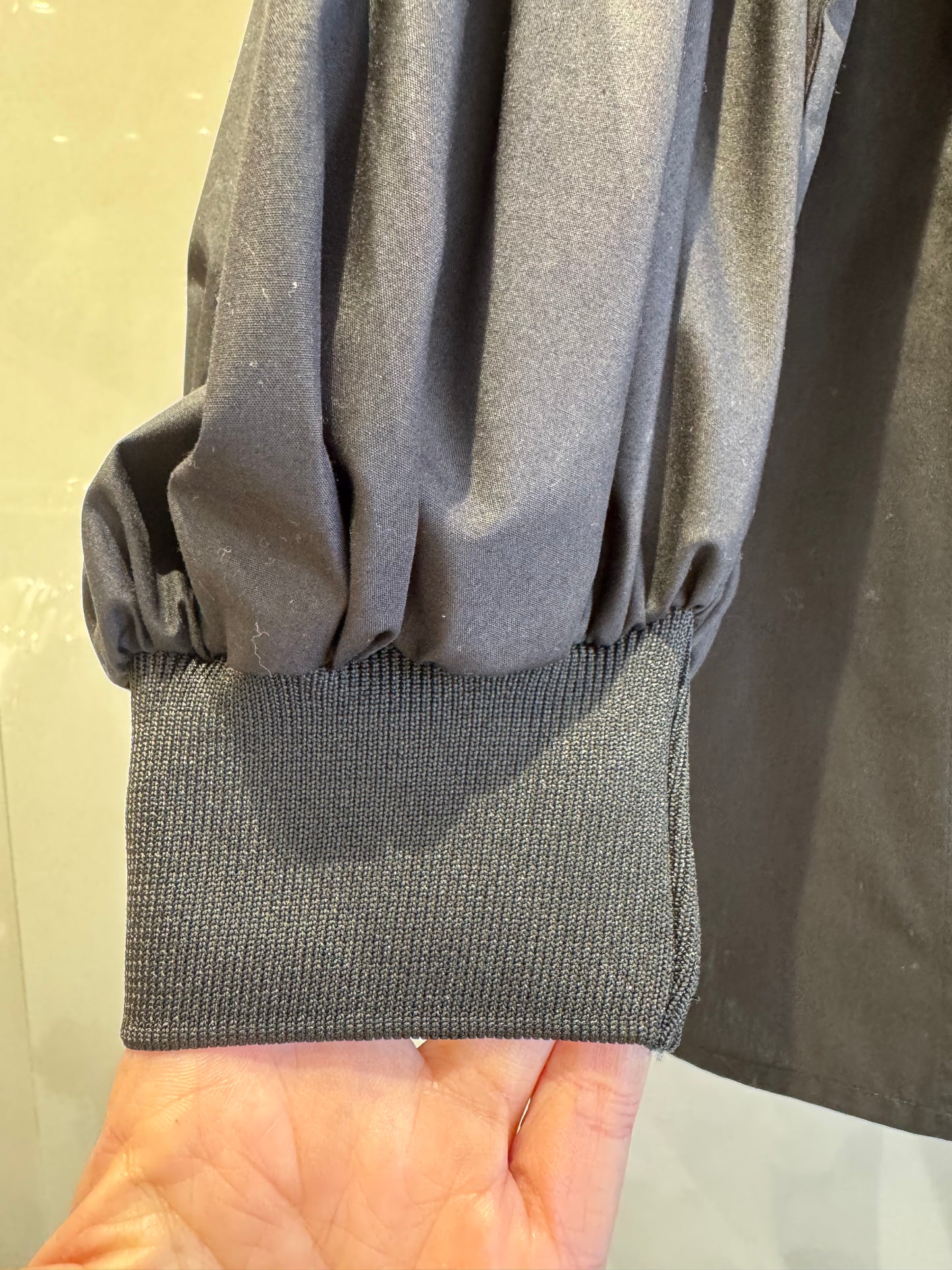 リブ付きワイドシルエットシャツ