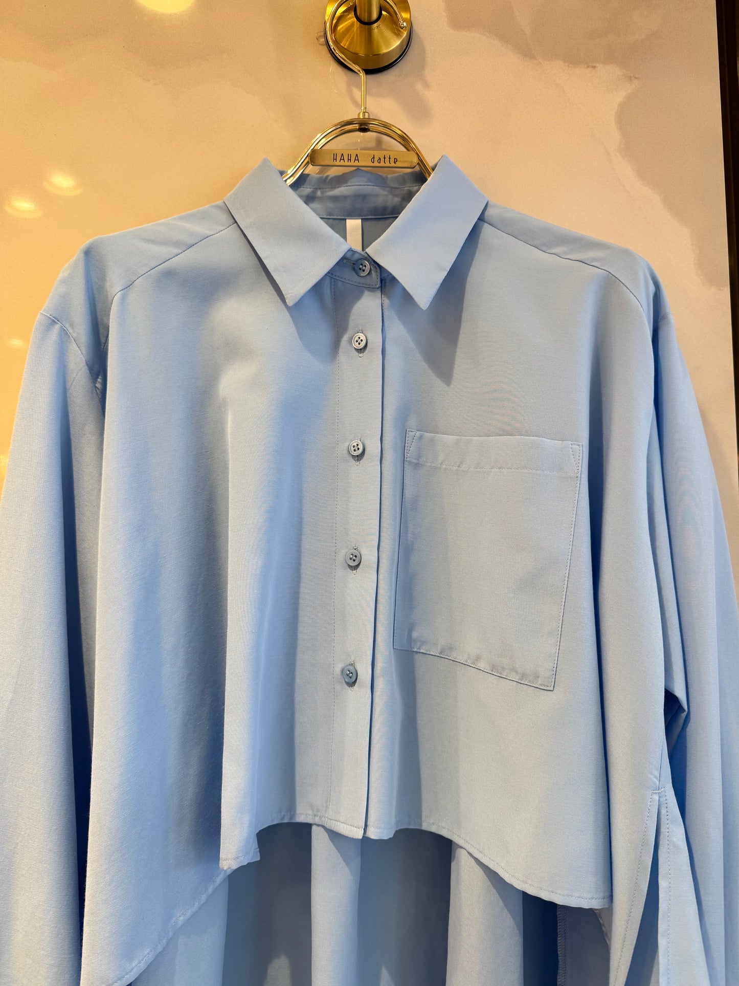 フロント短丈シャツ