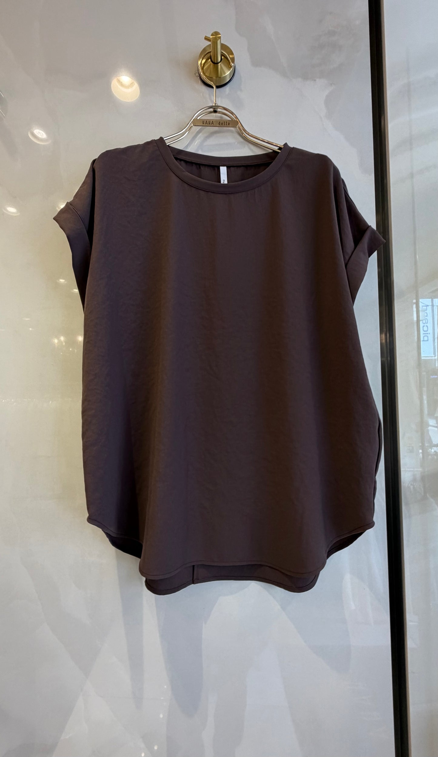 ［Dignite collier］ストレッチシフォンTシャツ