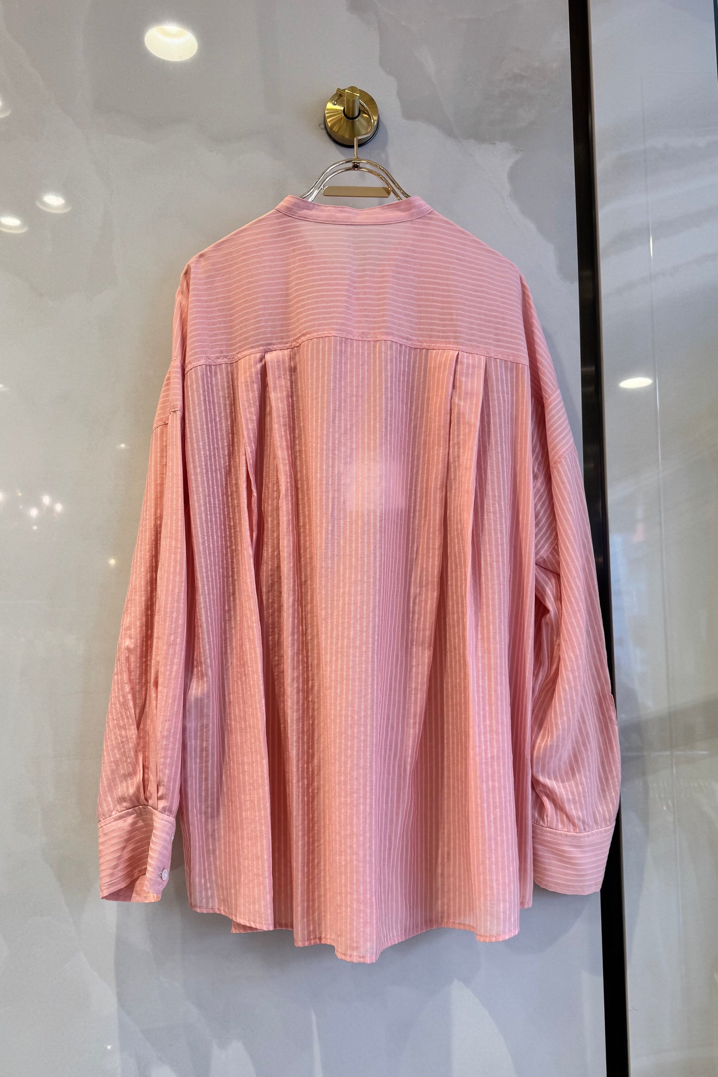 ストライプロングシャツ