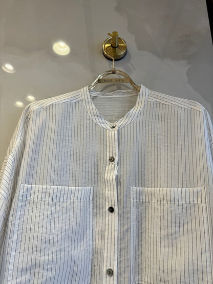 ストライプロングシャツ