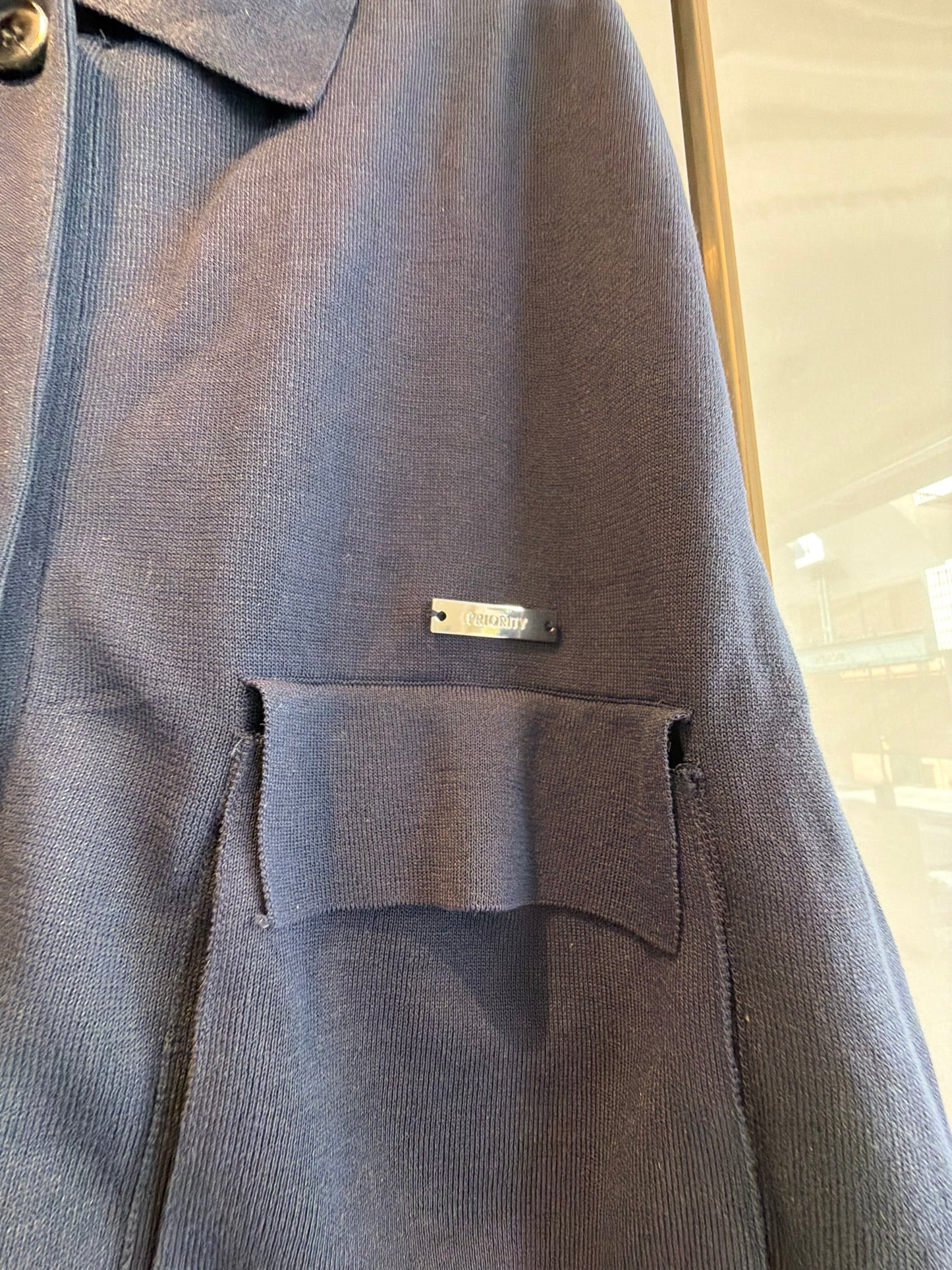 ［PRIORITY］襟付きニットジャケット