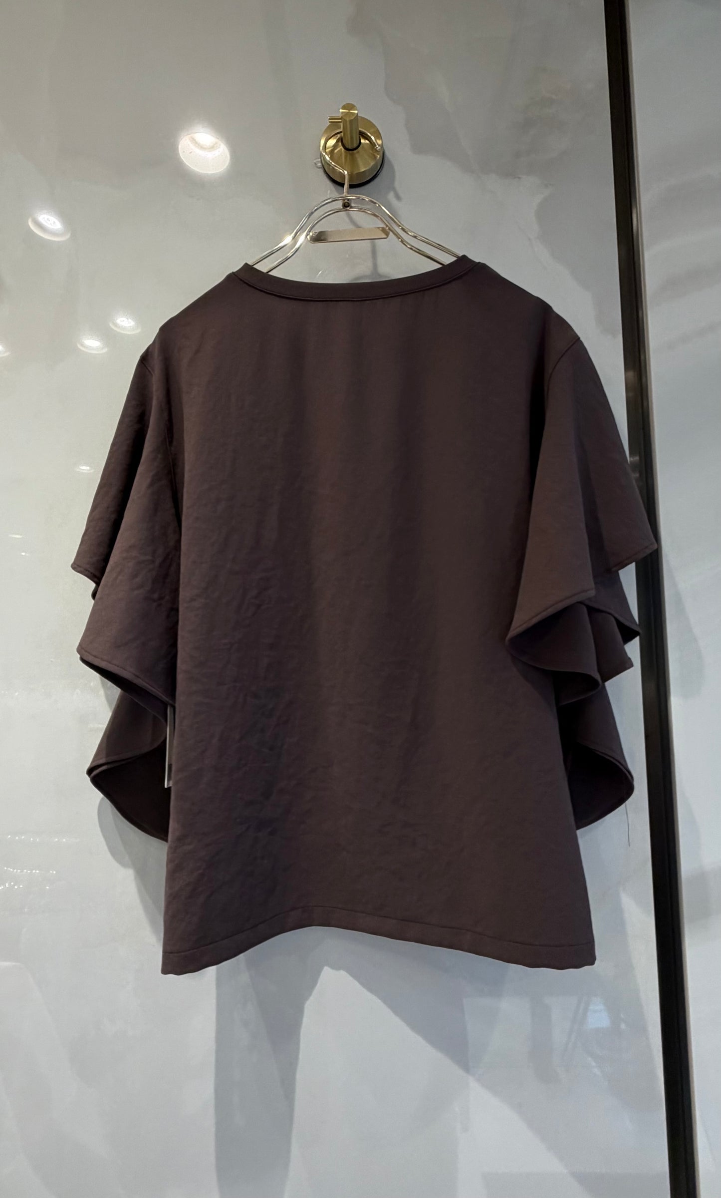 ［Dignite collier］ラッフルスリーブTシャツブラウス