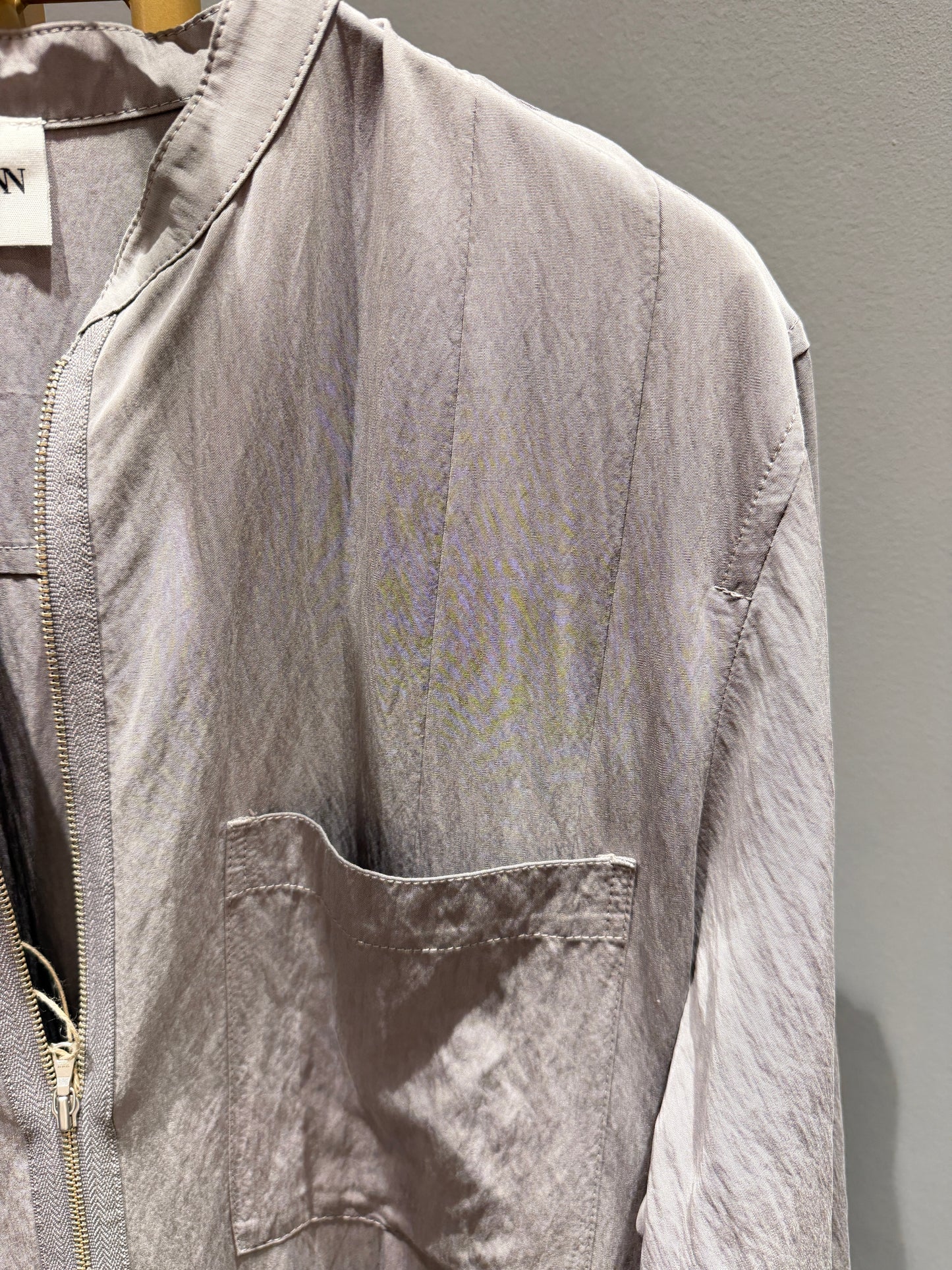 【YENN】ノーカラーZIPオールインワン